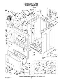 02 - Cabinet Parts parts for Whirlpool Dryer YWED5600XW0 from AppliancePartsPros.com