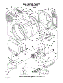 03 - Bulkhead Parts parts for Whirlpool Dryer YWED5600XW0 from AppliancePartsPros.com