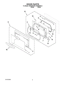 05 - Door Parts parts for Whirlpool Dryer WGD5700XW0 from AppliancePartsPros.com