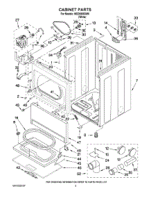 02 - Cabinet Parts parts for Whirlpool Dryer WED5600XW0 from AppliancePartsPros.com