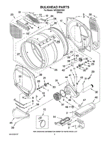 03 - Bulkhead Parts parts for Whirlpool Dryer WED5600XW0 from AppliancePartsPros.com
