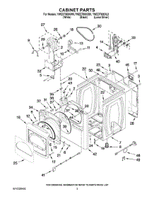 02 - Cabinet Parts parts for Whirlpool Dryer YWED7800XB0 from AppliancePartsPros.com