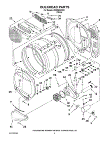 03 - Bulkhead Parts parts for Whirlpool Dryer WGD5600XW0 from AppliancePartsPros.com