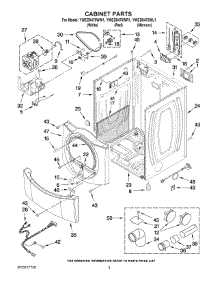 02 - Cabinet Parts parts for Whirlpool Dryer YWED9470WL1 from AppliancePartsPros.com