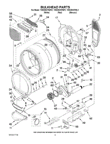 03 - Bulkhead Parts parts for Whirlpool Dryer YWED9470WL1 from AppliancePartsPros.com