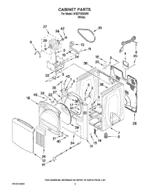 02 - Cabinet Parts parts for Whirlpool Dryer WGD7300XW0 from AppliancePartsPros.com