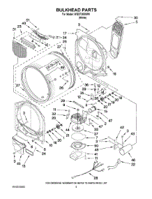 03 - Bulkhead Parts parts for Whirlpool Dryer WGD7300XW0 from AppliancePartsPros.com