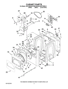 02 - Cabinet Parts parts for Whirlpool Dryer WED7800XB0 from AppliancePartsPros.com