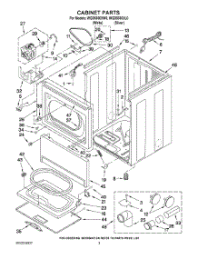 02 - Cabinet Parts parts for Whirlpool Dryer WGD5500XL0 from AppliancePartsPros.com