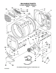 03 - Bulkhead Parts parts for Whirlpool Dryer WGD5500XL0 from AppliancePartsPros.com