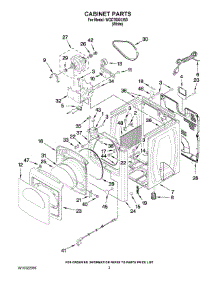 02 - Cabinet Parts parts for Whirlpool Dryer WGD7600XW0 from AppliancePartsPros.com