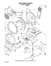 03 - Bulkhead Parts parts for Whirlpool Dryer WGD7600XW0 from AppliancePartsPros.com