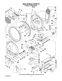 03 - Bulkhead Parts parts for Whirlpool Dryer YWED7400XW0 from AppliancePartsPros.com