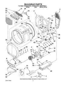 03 - Bulkhead Parts parts for Whirlpool Dryer YWED9270XL0 from AppliancePartsPros.com
