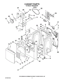 02 - Cabinet Parts parts for Whirlpool Dryer WED7400XW0 from AppliancePartsPros.com