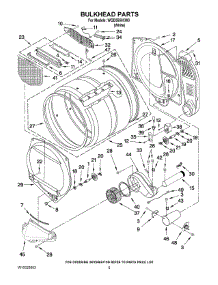 03 - Bulkhead Parts parts for Whirlpool Dryer WGD5550XW0 from AppliancePartsPros.com