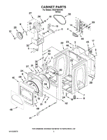 02 - Cabinet Parts parts for Whirlpool Dryer WED7600XW0 from AppliancePartsPros.com