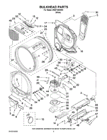03 - Bulkhead Parts parts for Whirlpool Dryer WED7300XW0 from AppliancePartsPros.com
