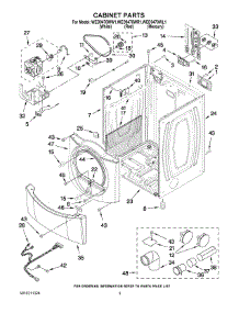 02 - Cabinet Parts parts for Whirlpool Dryer WED9470WL1 from AppliancePartsPros.com