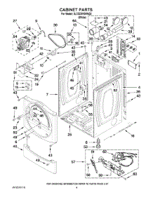 02 - Cabinet Parts parts for Whirlpool Dryer 3LCGD9100WQ0 from AppliancePartsPros.com