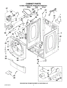 02 - Cabinet Parts parts for Whirlpool Dryer WGD9270XW0 from AppliancePartsPros.com