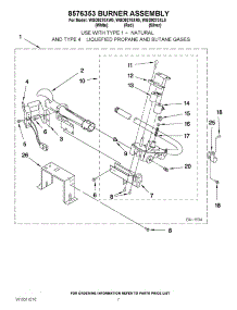 04 - 8576353 Burner Assembly parts for Whirlpool Dryer WGD9270XW0 from AppliancePartsPros.com