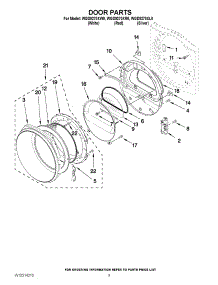 05 - Door Parts parts for Whirlpool Dryer WGD9270XW0 from AppliancePartsPros.com