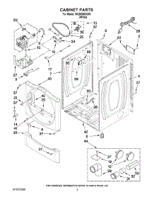 02 - Cabinet Parts parts for Whirlpool Dryer WGD9050XW0 from AppliancePartsPros.com