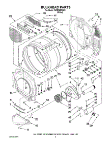 03 - Bulkhead Parts parts for Whirlpool Dryer WGD9050XW0 from AppliancePartsPros.com