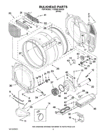 03 - Bulkhead Parts parts for Whirlpool Dryer YCEW9100WQ0 from AppliancePartsPros.com