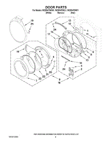 05 - Door Parts parts for Whirlpool Dryer WGD9470WW1 from AppliancePartsPros.com