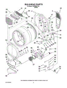 03 - Bulkhead Parts parts for Whirlpool Dryer WGD9500TW4 from AppliancePartsPros.com