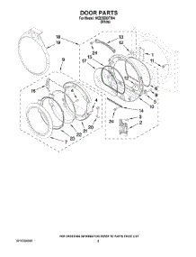 05 - Door Parts parts for Whirlpool Dryer WGD9500TW4 from AppliancePartsPros.com