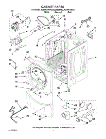 02 - Cabinet Parts parts for Whirlpool Dryer WGD9550WR2 from AppliancePartsPros.com