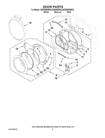 05 - Door Parts parts for Whirlpool Dryer WGD9550WR2 from AppliancePartsPros.com