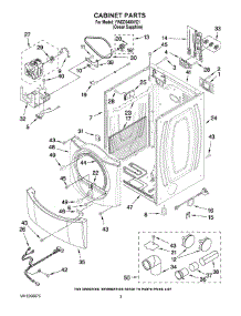 02 - Cabinet Parts parts for Whirlpool Dryer YWED9400VE1 from AppliancePartsPros.com