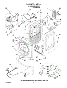 02 - Cabinet Parts parts for Whirlpool Dryer WED9300VU1 from AppliancePartsPros.com