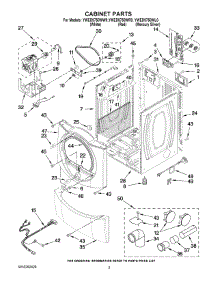 02 - Cabinet Parts parts for Whirlpool Dryer YWED9750WW0 from AppliancePartsPros.com