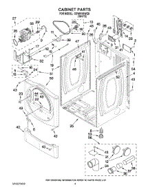02 - Cabinet Parts parts for Whirlpool Dryer CEW9100WQ0 from AppliancePartsPros.com