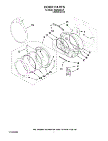 04 - Door Parts parts for Whirlpool Dryer WED9300VU1 from AppliancePartsPros.com