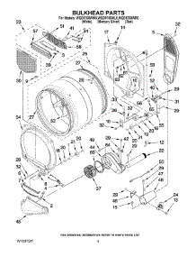 03 - Bulkhead Parts parts for Whirlpool Dryer WGD9750WL0 from AppliancePartsPros.com