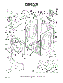 02 - Cabinet Parts parts for Whirlpool Dryer YWED9150WW0 from AppliancePartsPros.com