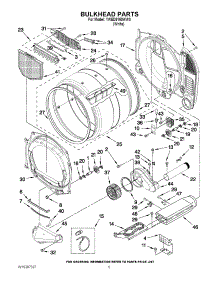 03 - Bulkhead Parts parts for Whirlpool Dryer YWED9150WW0 from AppliancePartsPros.com