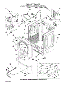 02 - Cabinet Parts parts for Whirlpool Dryer WED9750WR0 from AppliancePartsPros.com