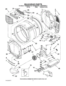03 - Bulkhead Parts parts for Whirlpool Dryer YWED9250WW0 from AppliancePartsPros.com