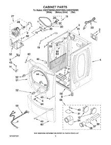 02 - Cabinet Parts parts for Whirlpool Dryer WGD9750WR0 from AppliancePartsPros.com