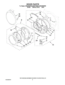 05 - Door Parts parts for Whirlpool Dryer WGD9750WR0 from AppliancePartsPros.com