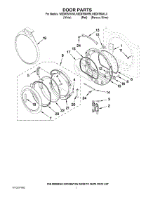 04 - Door Parts parts for Whirlpool Dryer WED9750WL0 from AppliancePartsPros.com