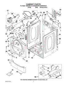 02 - Cabinet Parts parts for Whirlpool Dryer WED9250WL0 from AppliancePartsPros.com