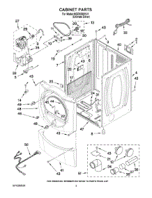 02 - Cabinet Parts parts for Whirlpool Dryer WGD9300VU1 from AppliancePartsPros.com